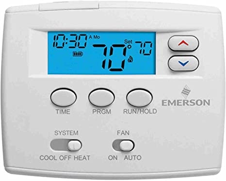 ¿Cómo reiniciar su termostato Rodgers Emerson blanco?